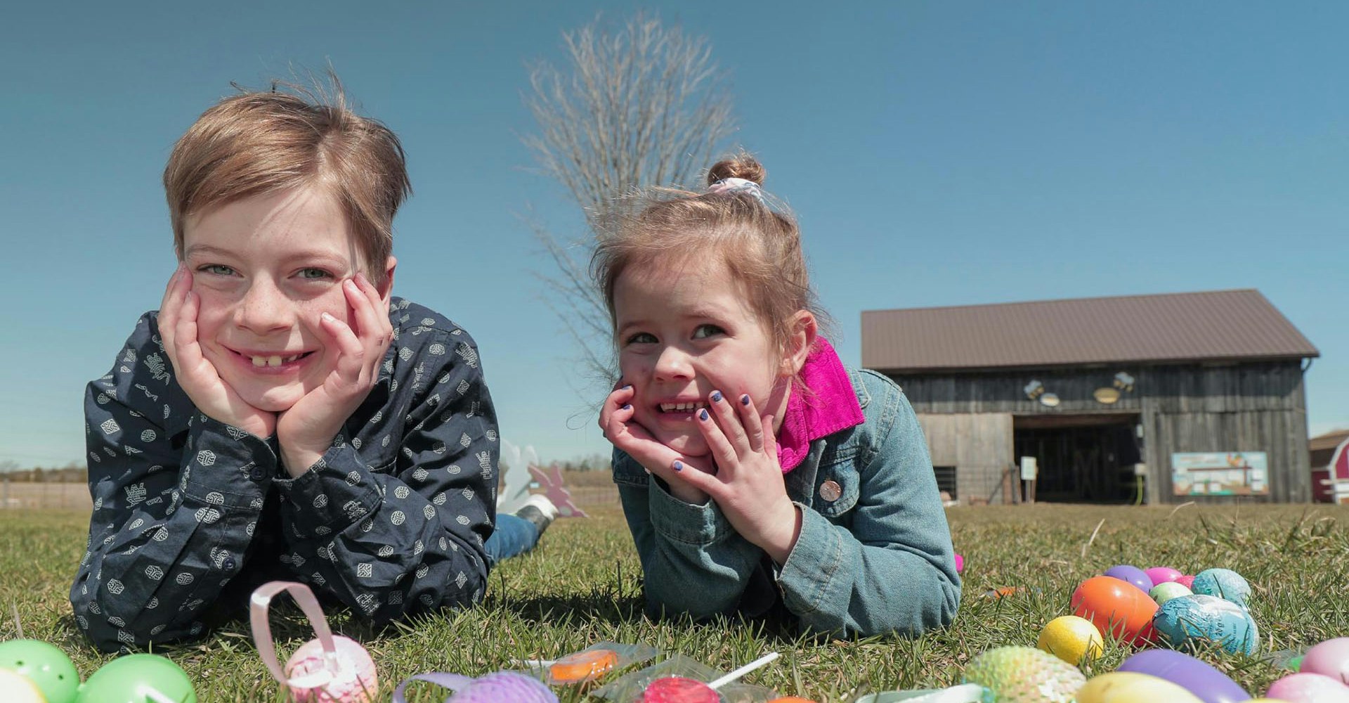 Kids and Easter Eggs